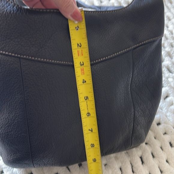 Authentic Tignanello satchel. Black leather,stunning lining. Silver hardware.EUC - Picture 10 of 12